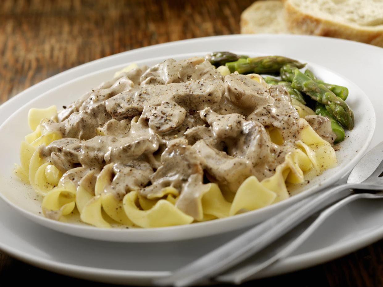 Bélszín Stroganoff módra, tagliatelle
